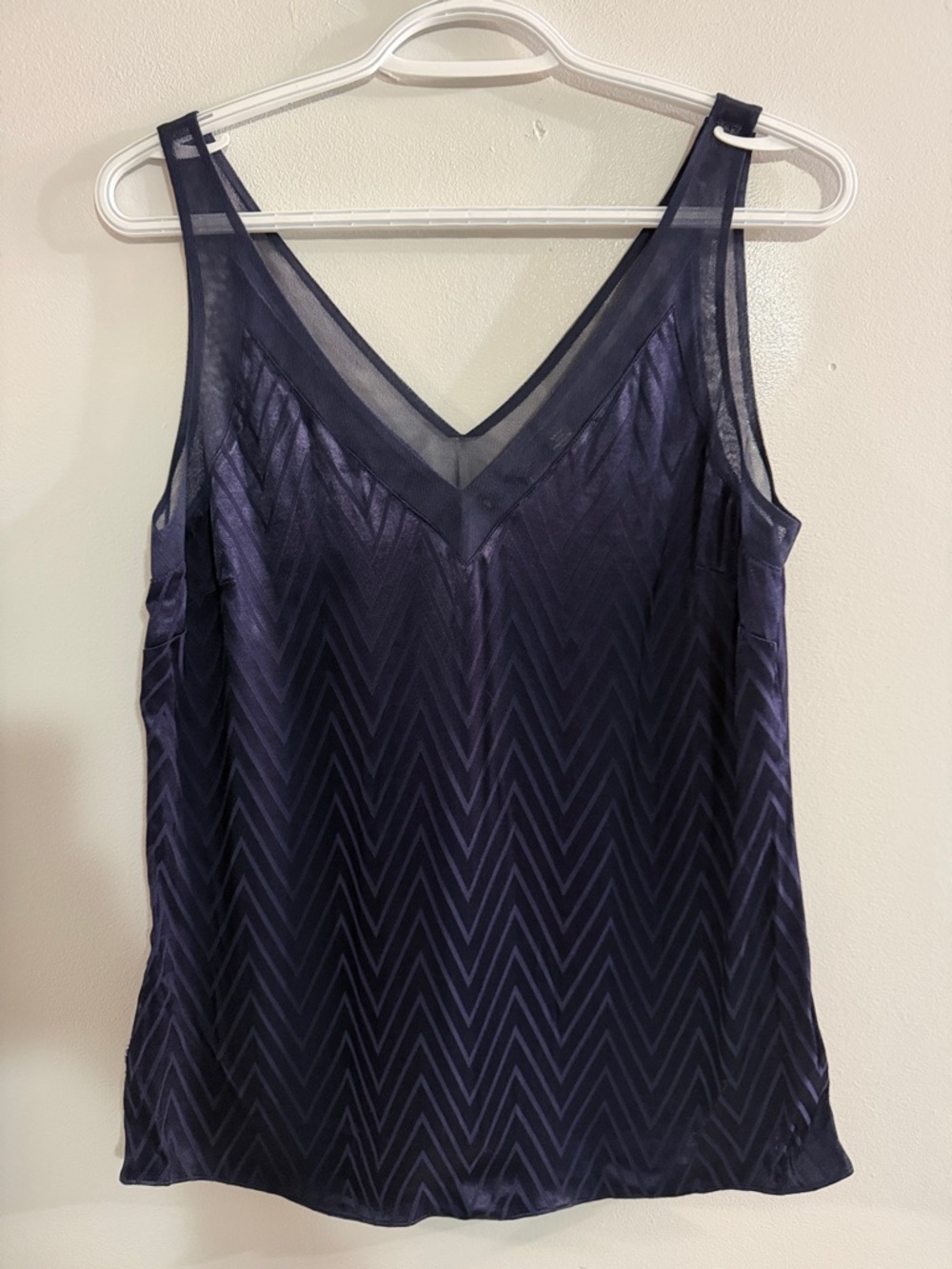 Ted Baker Navy Sheer-Trim V-Neck Camisole